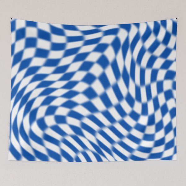 Item preview,  Trippy Blue Checkered Pattern designed and sold by STAR10008.