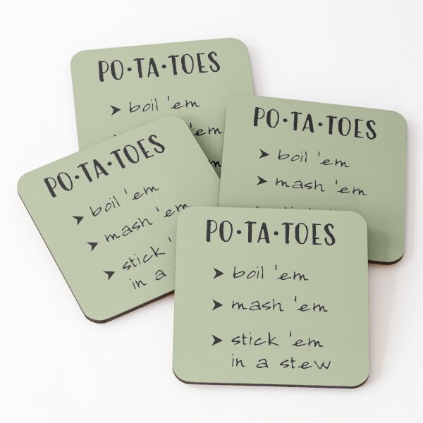 Item preview, po-ta-toes! - black designed and sold by lexicolor.