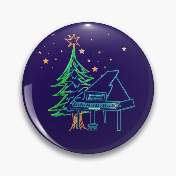 Item preview, Piano and Christmas Tree with Stars designed and sold by DesignsofNote.