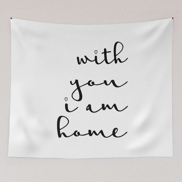 Item preview, With You I am Home At Peace Loved Contented Happy Blessed designed and sold by sprucelife.