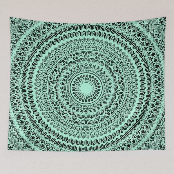 Item preview, Light green mandala design on black designed and sold by Samridhi Verma.