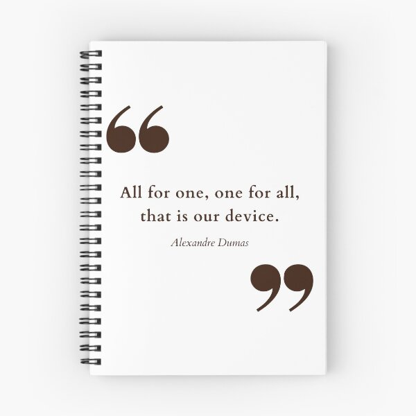 Item preview, All for One, One for All, that is our device - The Three Musketeers - Alexandre Dumas Quote designed and sold by Vintage-TM.