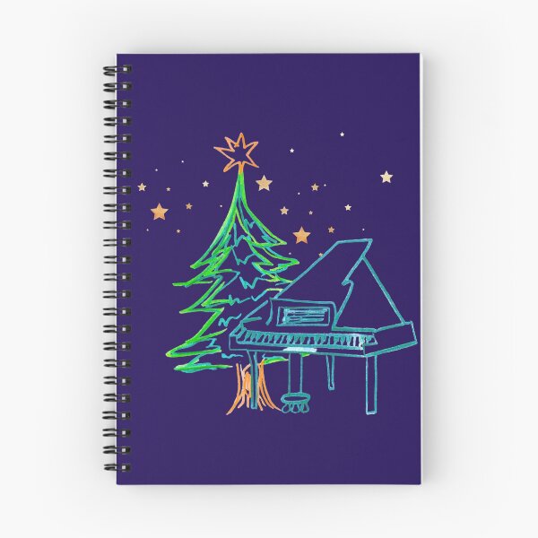 Item preview, Piano and Christmas Tree with Stars designed and sold by DesignsofNote.