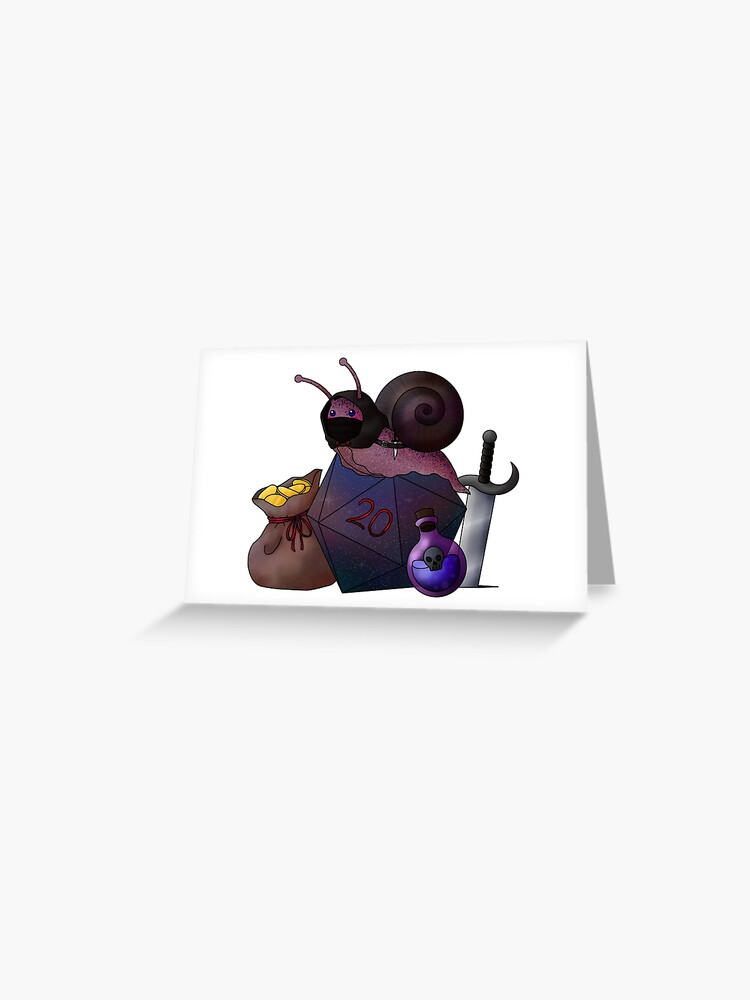 DnD Snail Rogue Greeting Card for Sale by eeriesketchbook