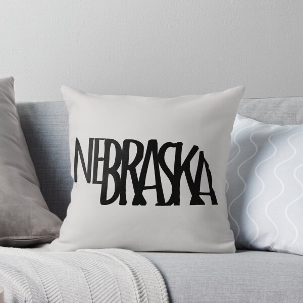 Item preview, Nebraska state silhouette design - NE gifts - Nebraska text in black designed and sold by smooshfaceutd.