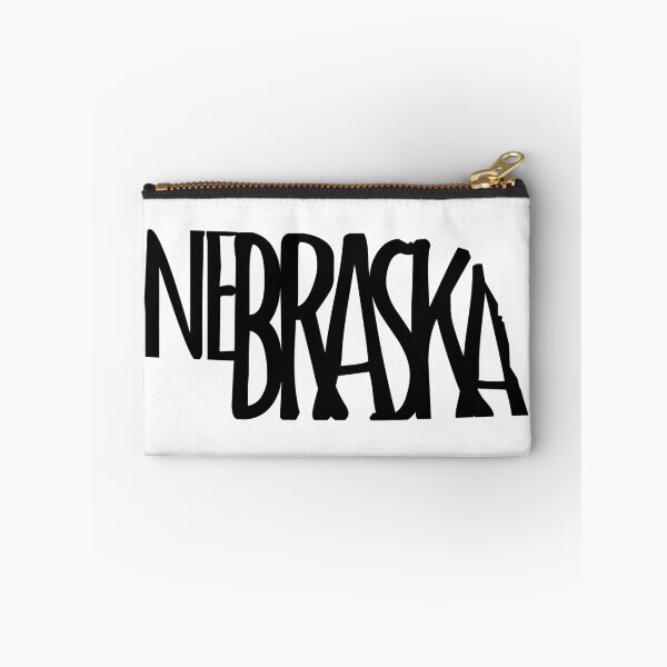 Item preview, Nebraska state silhouette design - NE gifts - Nebraska text in black designed and sold by smooshfaceutd.