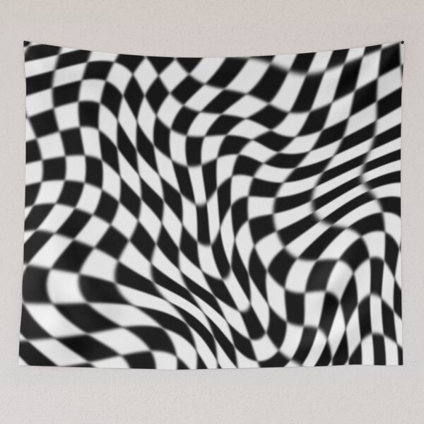 Item preview, Trippy Black Checkered Pattern designed and sold by STAR10008.