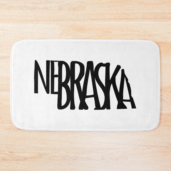 Item preview, Nebraska state silhouette design - NE gifts - Nebraska text in black designed and sold by smooshfaceutd.