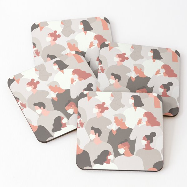 Item preview, Coronavirus covid-19 people in medical face mask.  designed and sold by AngelinaBambina.