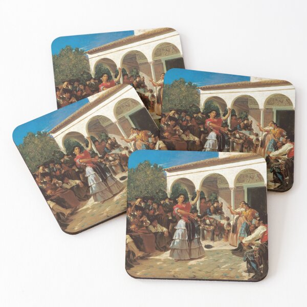 Item preview, A Gypsy Dance in the Gardens of the Alcázar, in Front of Charles V Pavilion - Alfred Dehodencq designed and sold by CJET.