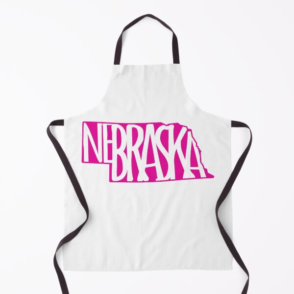 Item preview, Nebraska state silhouette design - NE gifts - Nebraska text in pink designed and sold by smooshfaceutd.