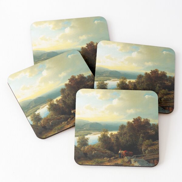Item preview, A Lakeside Landscape - Hans Gude - 1861 designed and sold by CJET.