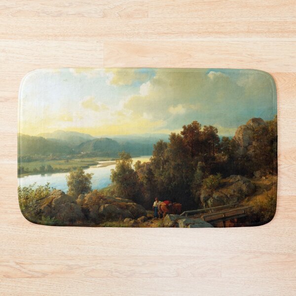 Item preview, A Lakeside Landscape - Hans Gude - 1861 designed and sold by CJET.