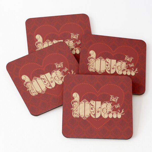Item preview, LOVE HEART (Faux Flock) - Deep Red designed and sold by ifourdezign.