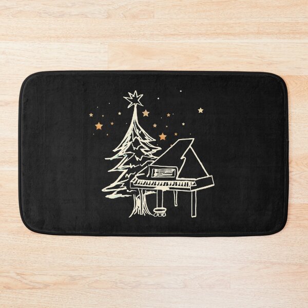 Item preview, Piano and Christmas Tree with Stars (Monochrome)  designed and sold by DesignsofNote.