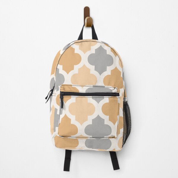 Item preview, Moroccan Quatrefoil Lattice Pattern Gray Cream & Tan designed and sold by tonymagnerart.