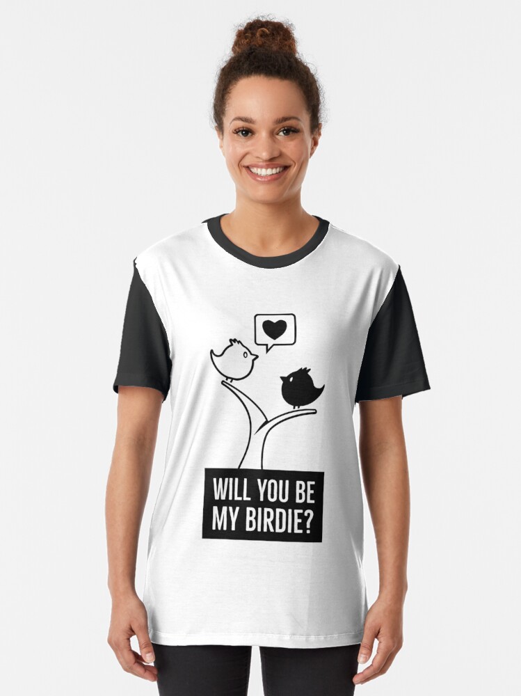 Alternate view of Bird love and love for birds Graphic T-Shirt