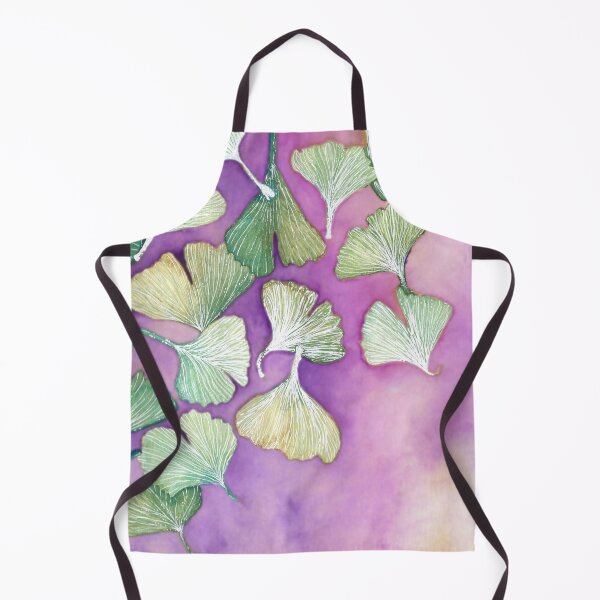 Item preview, Gingko Leaves Summer Autumn Watercolor Purple designed and sold by CoconatStudio.