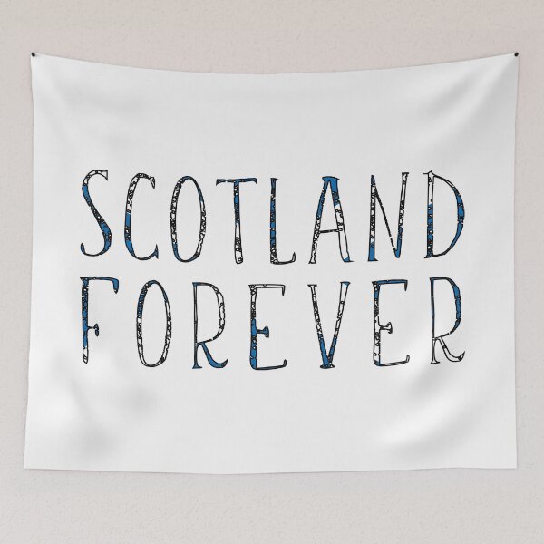 Item preview, ESCOCIA PARA SIEMPRE, eslogan de texto de la bandera de Saltire escocés designed and sold by MacPean.