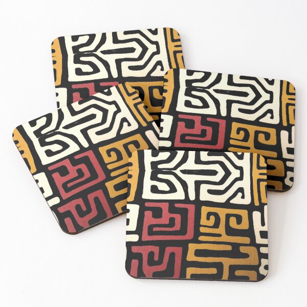 African Mudcloth Coasters (Set of 4)