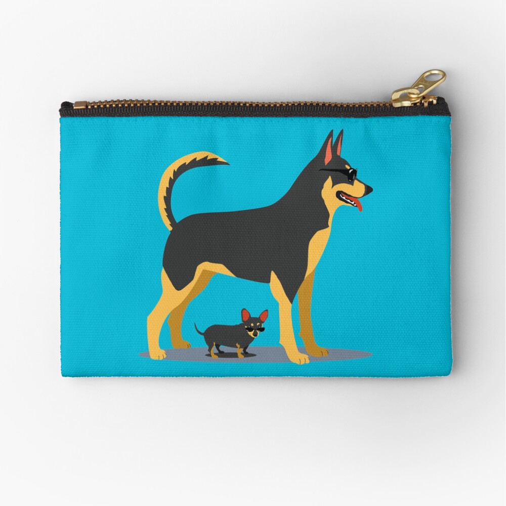 Sunscreen - dark gray fur option Zipper Pouch