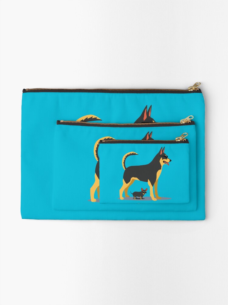 Alternate view of Sunscreen - dark gray fur option Zipper Pouch