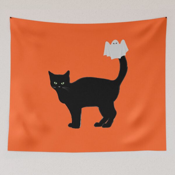 Item preview, Halloween cat Ghost Tail designed and sold by ZazasDesigns.