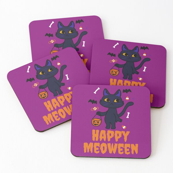 Item preview, Happy Meoween Sweet Kitty // Purple designed and sold by Lets-Get-Spooky.