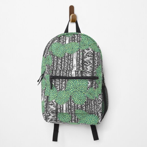 Item preview, Trippy birch trees with eyes seamless pattern. designed and sold by Anniomoro.