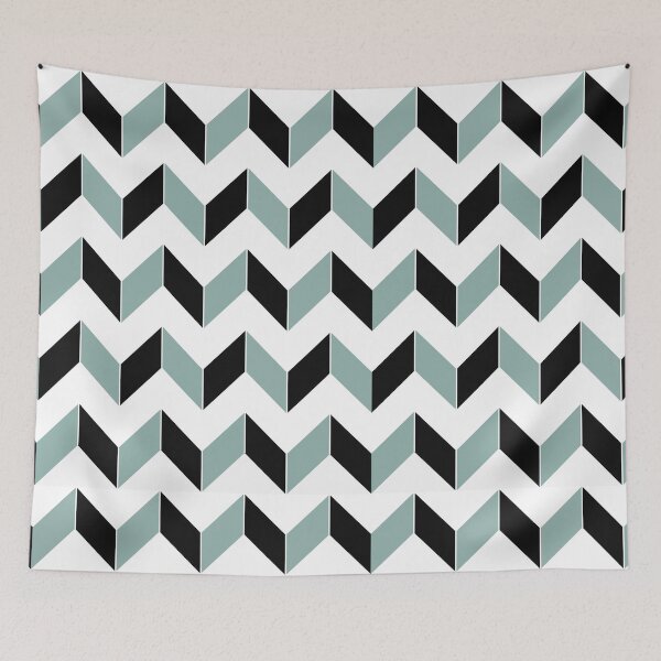 Item preview, Black Blue and White chevron pattern designed and sold by crawforddesign.