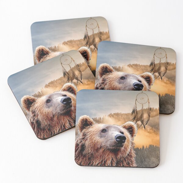Item preview, Grizzly Bear and Dream Catcher designed and sold by Erika Kaisersot.