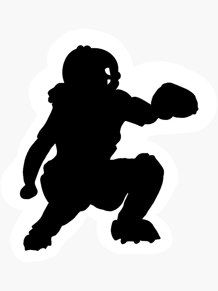 Softball Catcher Sticker By Janiesstickers Redbubble