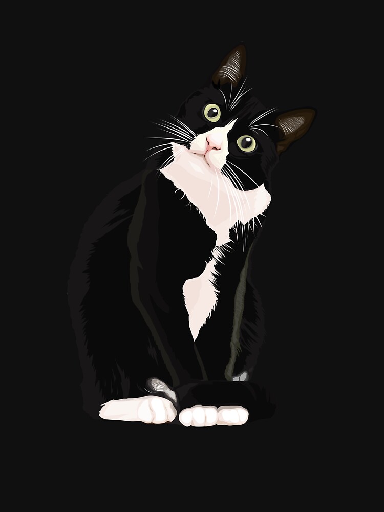 Imagen 7 de 7, Camiseta deportiva con la obra Gato negro, diseñada y vendida por Smart-Bee.