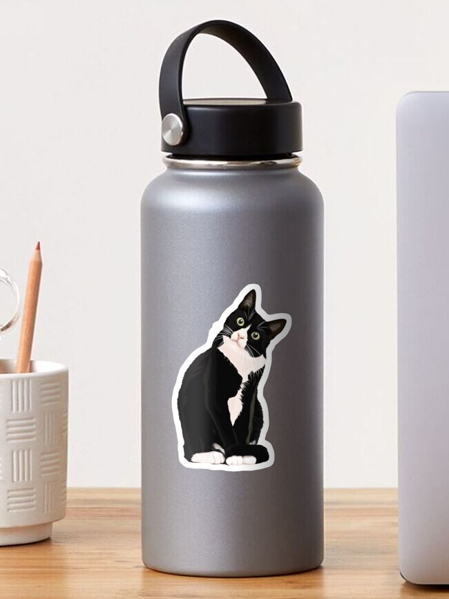 Thumbnail 1 of 3, Sticker, Black Cat designed and sold by Smart-Bee.