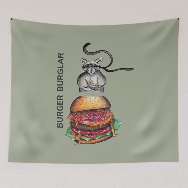Item preview, BURGER BURGLAR by FrankenDuo grey lemon designed and sold by FrankenDuo.