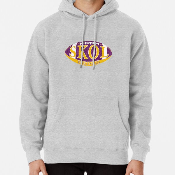 SKOL! Vikings Hoodie Unisex Men's Women's Minnesota Football Soft  Lightweight Burnout Hooded Sweatshirt, Dark Grey