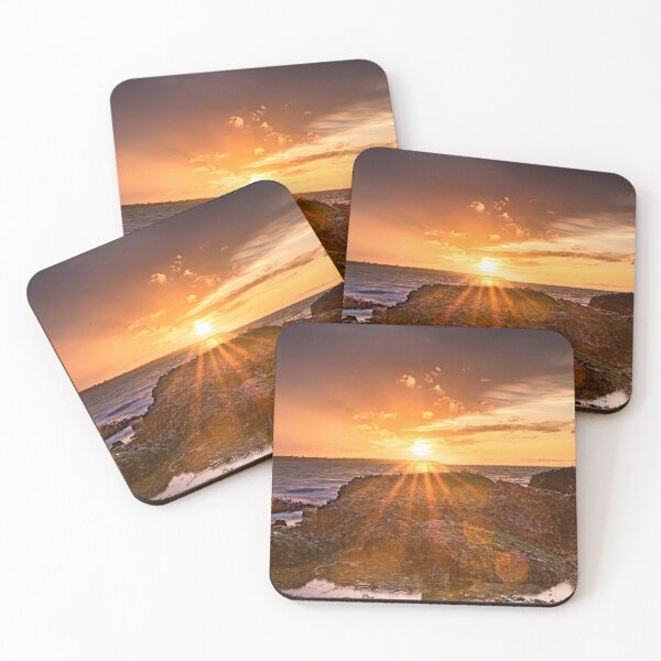 Item preview, Hampton whitstable sunset between the rocks designed and sold by rogerstanger.