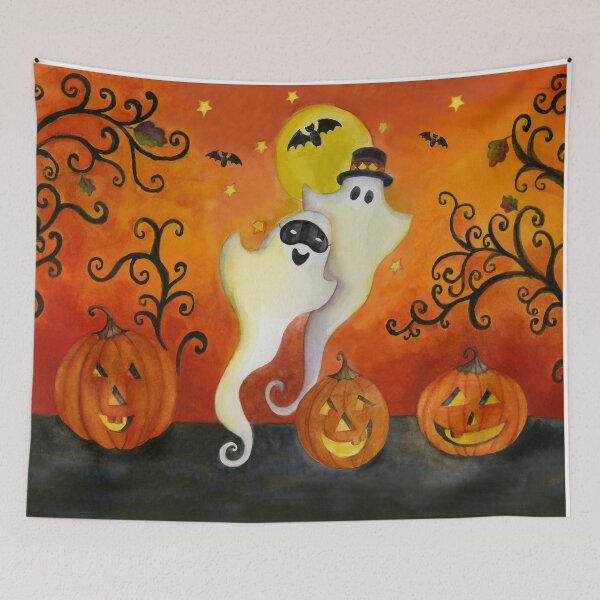 Item preview,  Halloween ghosts and pumpkins  designed and sold by Sue Zipkin.