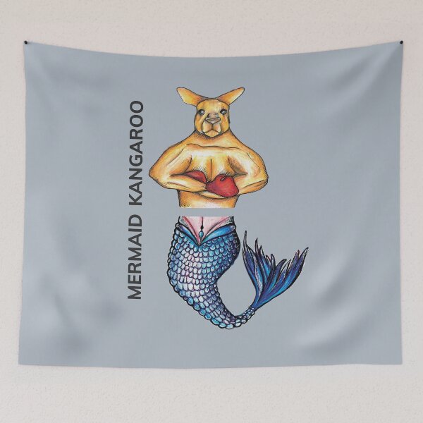 Item preview, MERMAID KANGAROO by FrankenDuo shinto blue designed and sold by FrankenDuo.