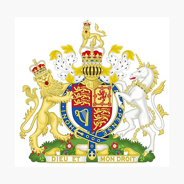 Item preview, Royal Coat of Arms of United Kingdom (England, Wales, Northern Ireland) designed and sold by abbeyz71.