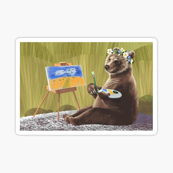 Item preview, Painter Bear designed and sold by CrickettGrrrl.