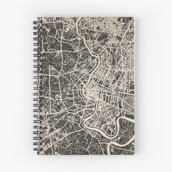 Item preview, Bangkok map ink lines designed and sold by InkMaps.