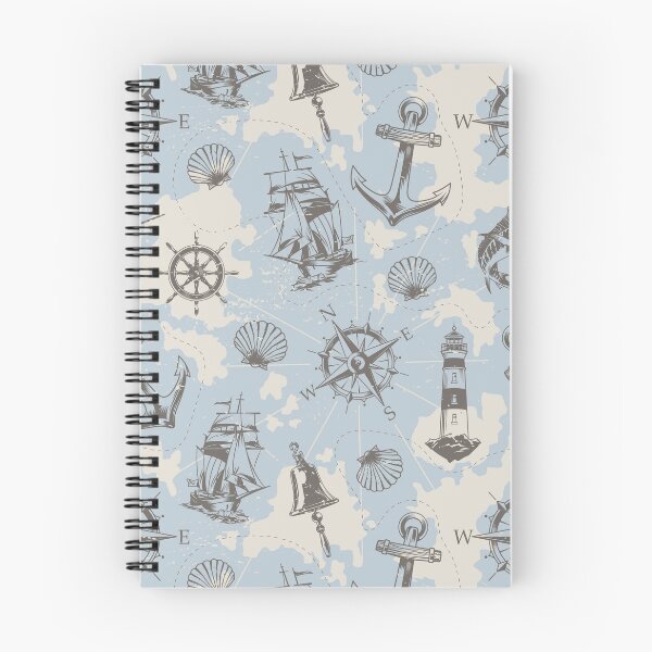 Item preview, Cool Vintage Anchor Compass Nautical Cruise Yacht Pattern designed and sold by Curious-Lens.