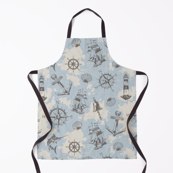 Item preview, Cool Vintage Anchor Compass Nautical Cruise Yacht Pattern designed and sold by Curious-Lens.