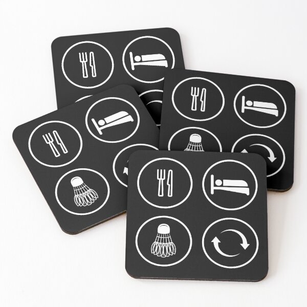 Item preview, Eat Sleep Badminton Repeat designed and sold by color-garden.