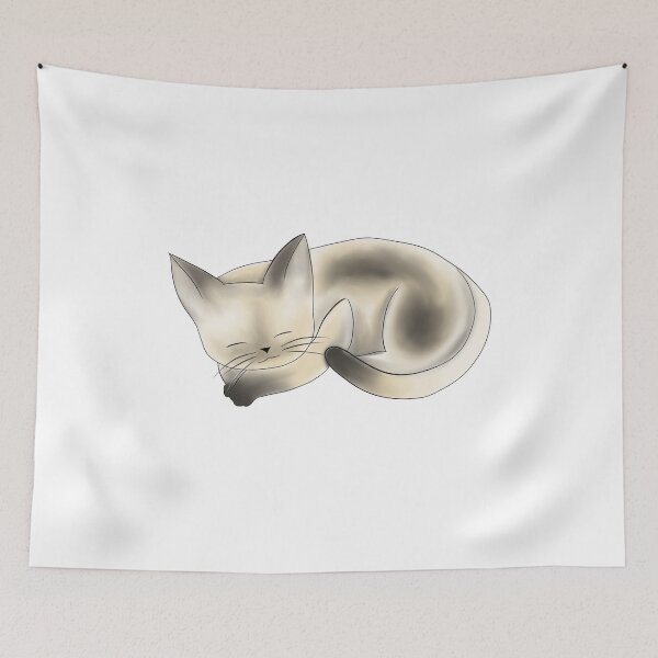 Item preview, Sleeping Siamese cat designed and sold by YitingZarts.