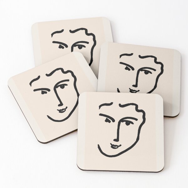 Item preview, Henri Matisse the Face, Papiers Découpés Art Black Color, Matisse cutout print, Art Exhibition Print designed and sold by Jokoleo.