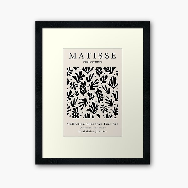 Artikel-Vorschau von Henri Matisse Flowers, Papiers Découpés Art Black Color, Matisse cutout print, Art Exhibition Print, designt und verkauft von Jokoleo.