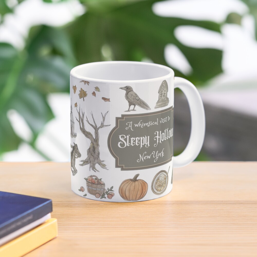 Whimsical Visit to Sleepy Hollow - White Background Mug