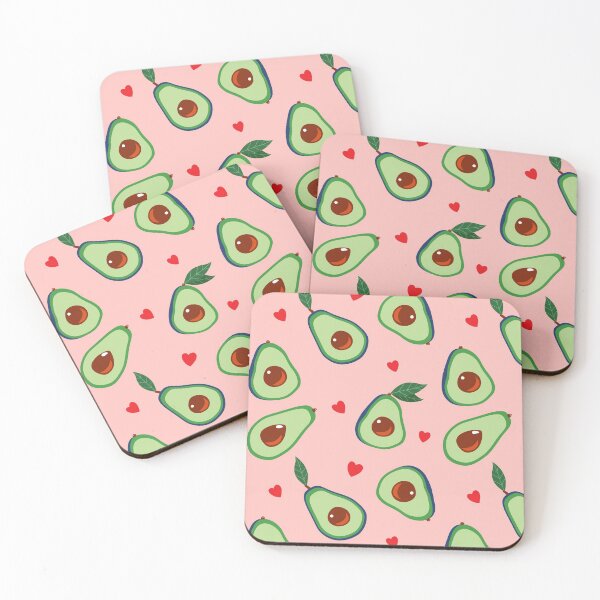 Item preview, I Love Avocado Pink repeat pattern designed and sold by PatternTalent.
